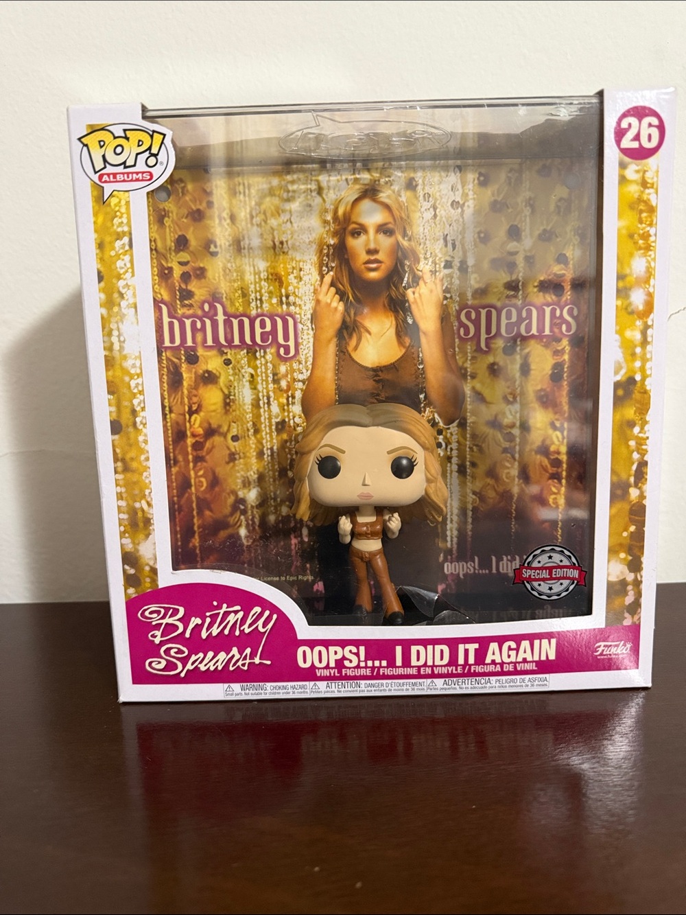 Britney Spears Pop! Albums "Oops!...I Did It Again" Vinyl Figure - Gold/Brown